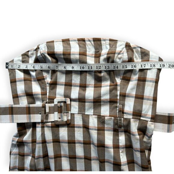 Maeve Anthropologie Belted Square-Neck Plaid Dress - Picture 12 of 14